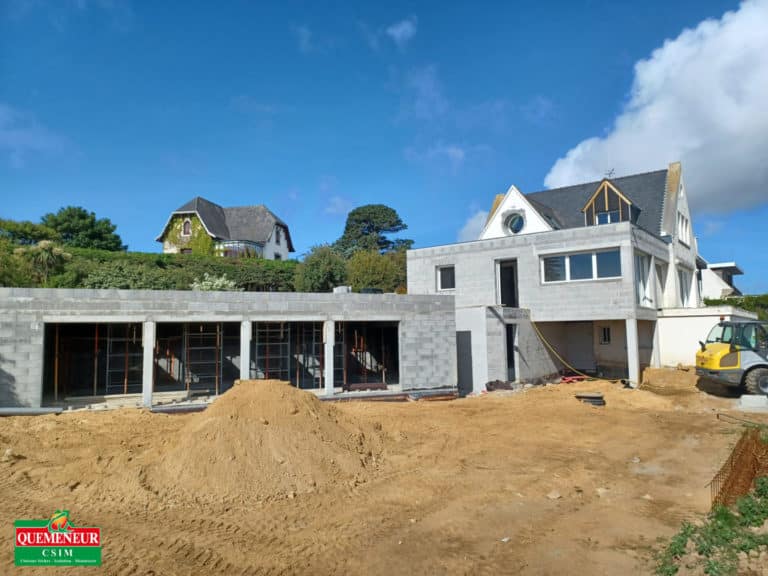 RENOVATION ET EXTENSION D'UNE MAISON D'HABITATION AVEC PISCINE INTERIEUR ET EXTERIEURE A PLOUGONVELIN (2)
